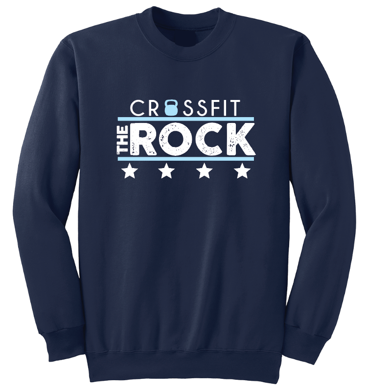 Crossfit the Rock Embroidered Logo Crewneck