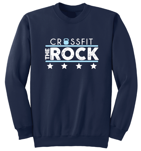 Crossfit the Rock Embroidered Logo Crewneck
