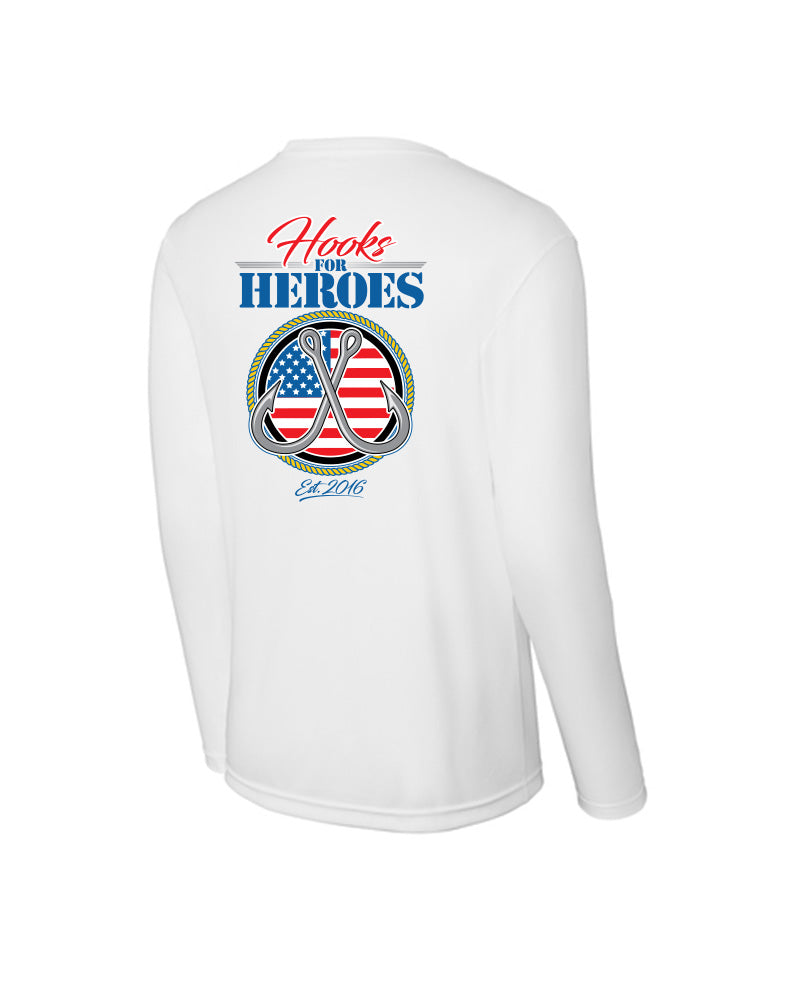 Hooks for Heroes Dri-fit Poly Long Sleeve Heroes Tee