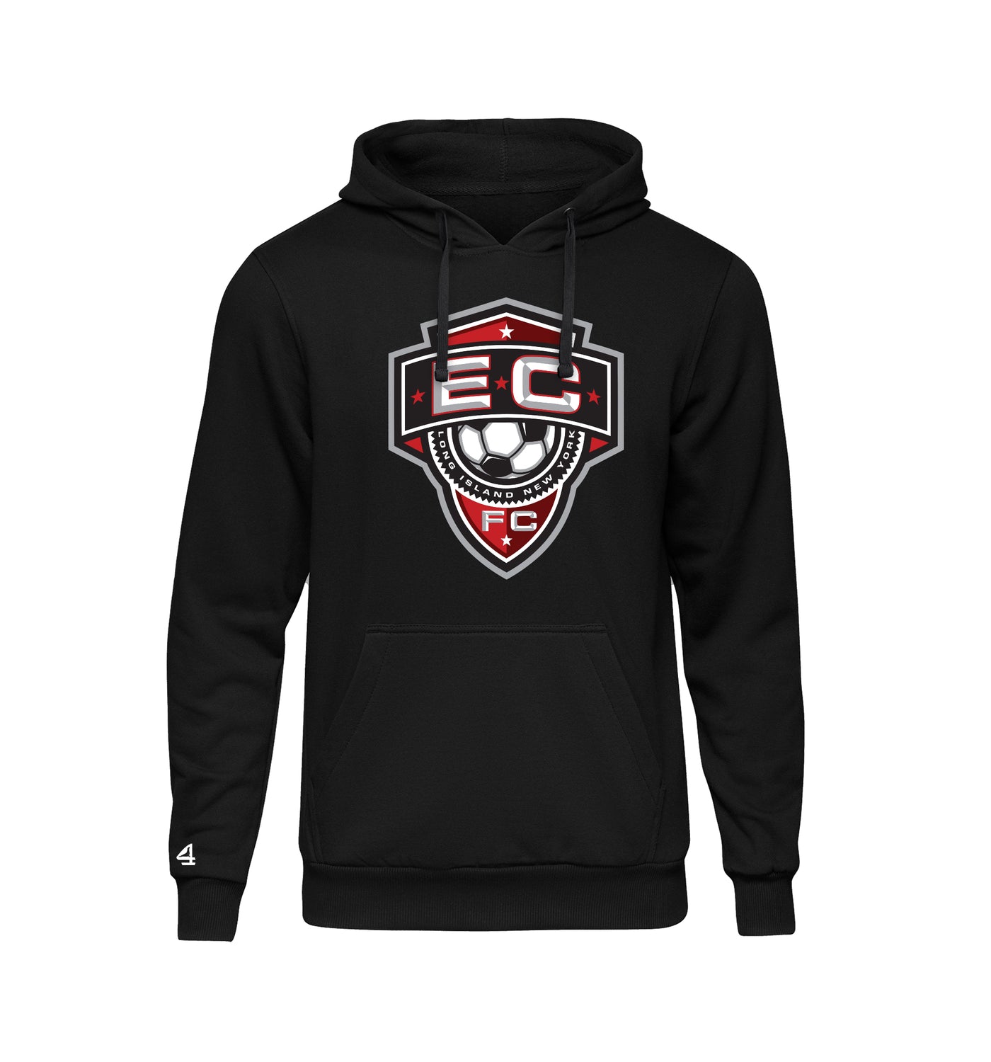 East Coast Soccer Hoodie Front Logo