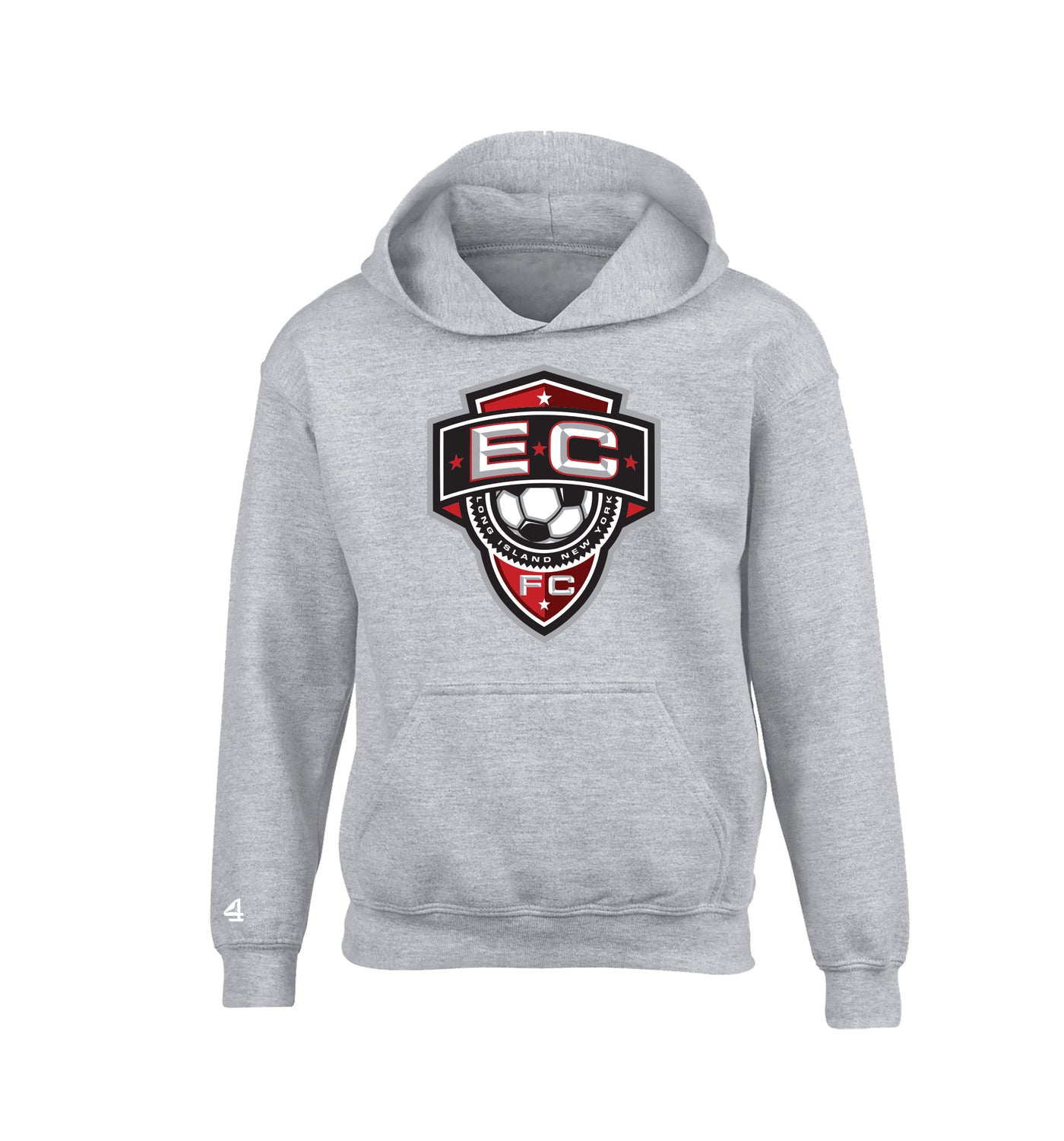 East Coast Soccer Hoodie Front Logo