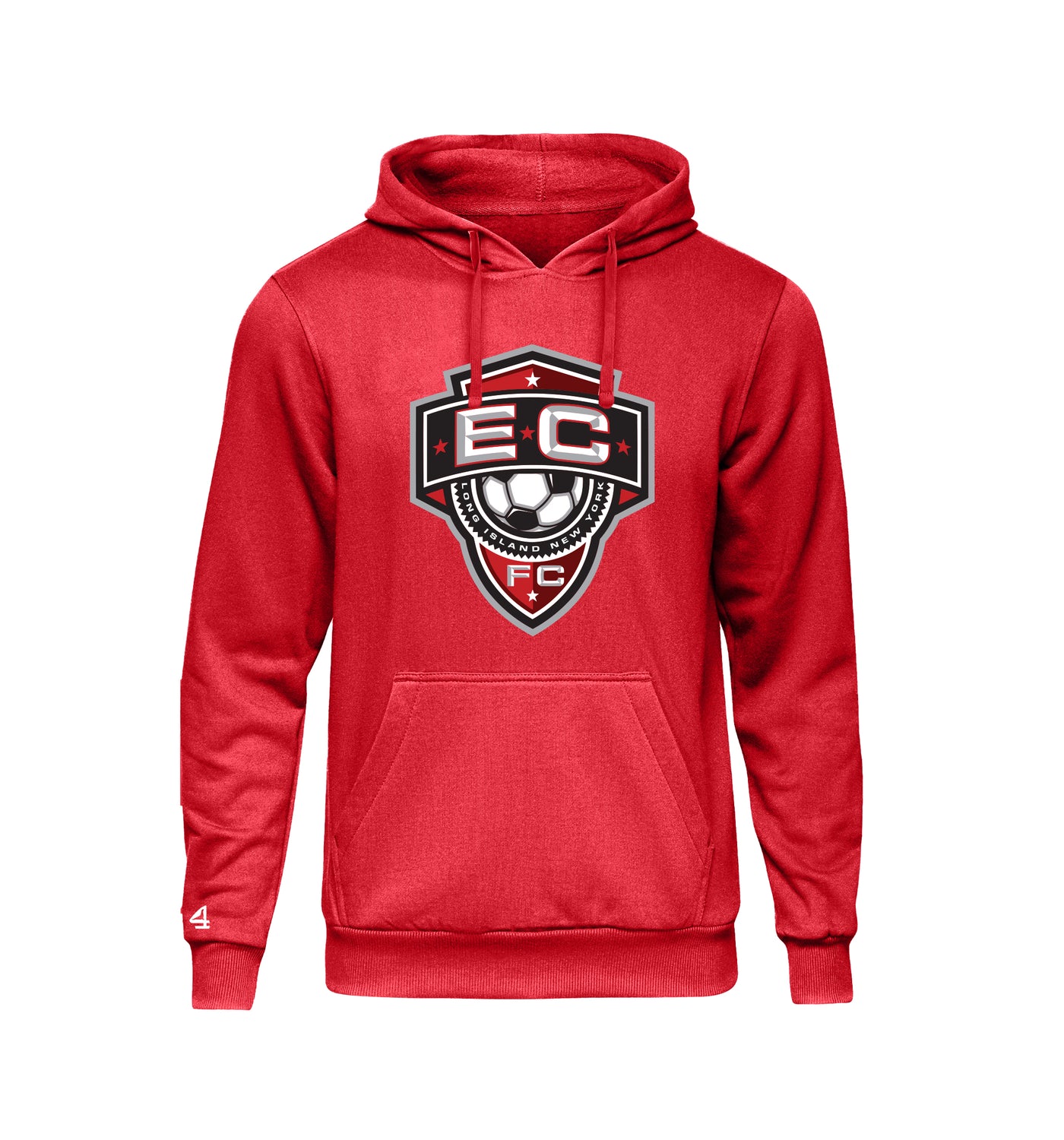 East Coast Soccer Hoodie Front Logo