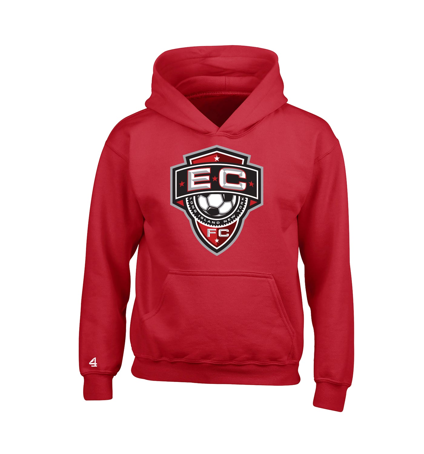 East Coast Soccer Hoodie Front Logo