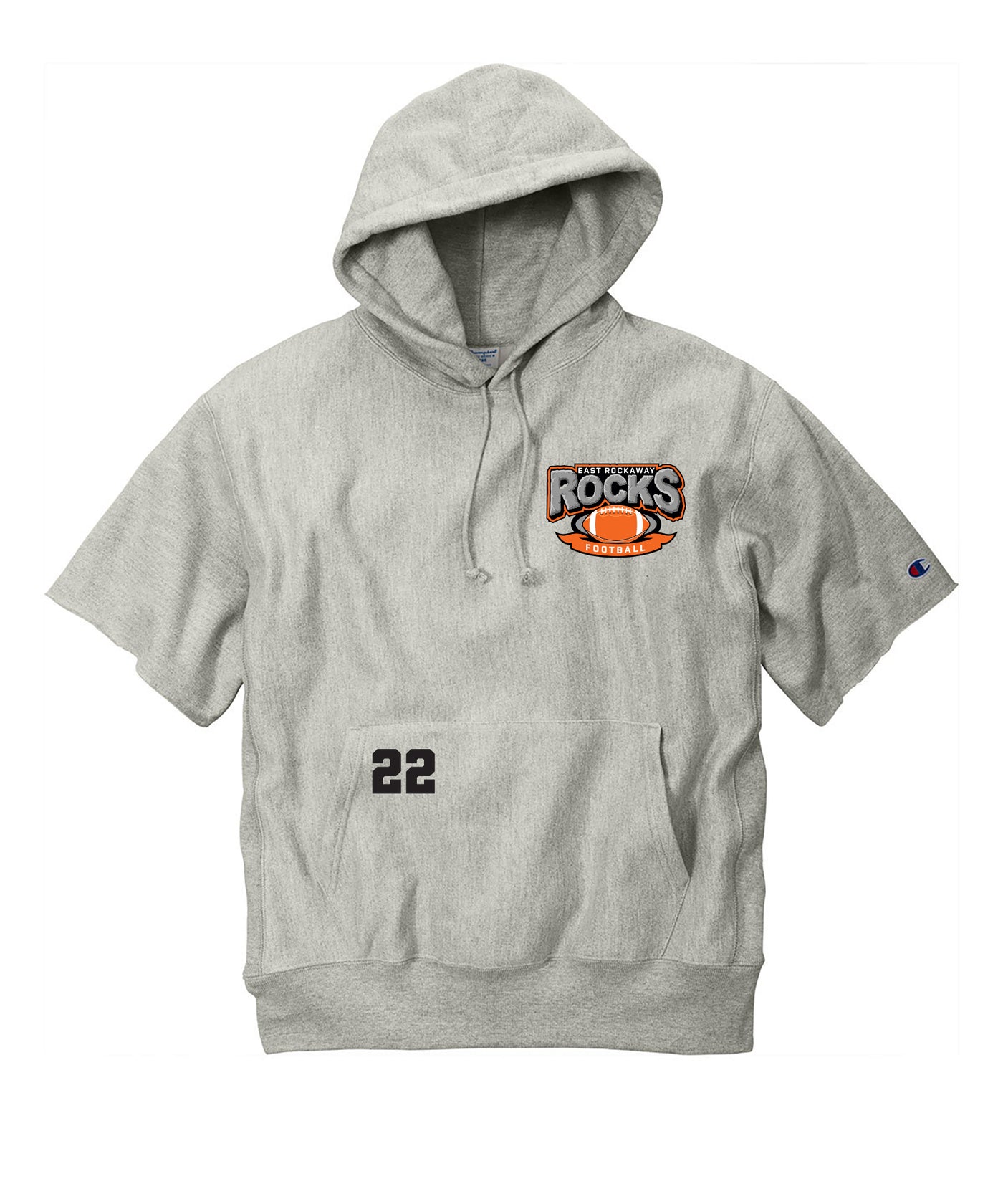 East Rockaway Football Champion short sleeved Hoodie