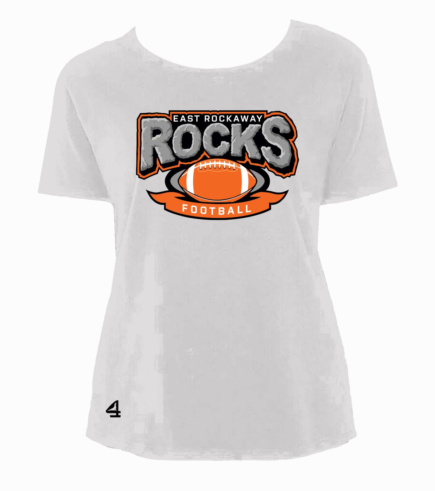 East Rockaway Football Ladies Boxy High Low t-shirt