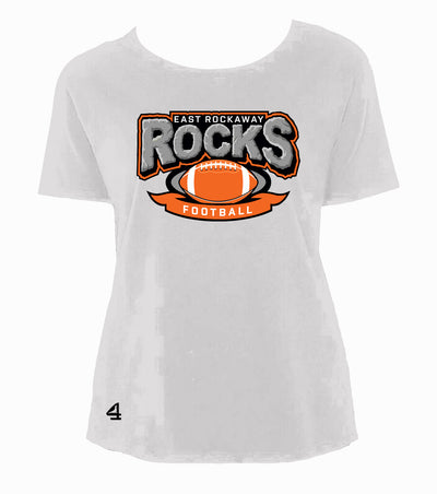 East Rockaway Football Ladies Boxy High Low t-shirt