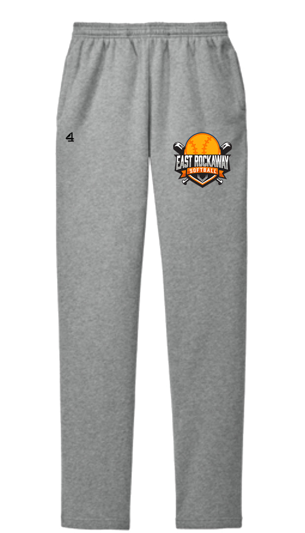 EAST ROCKAWAY SOFTBALL Open Bottom Sweatpants