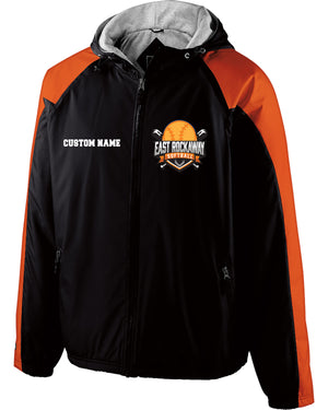 EAST ROCKAWAY SOFTBALL Adult Polyester Full Zip Hooded Homefield Jacket