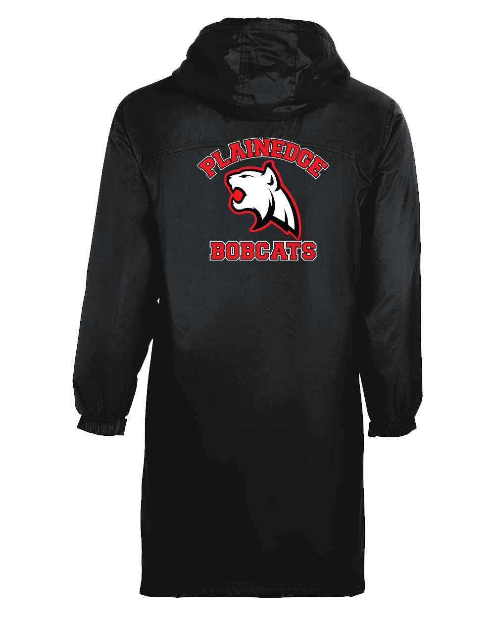 PLAINEDGE BOBCATS EMBROIDERED Long Length Hooded Jacket