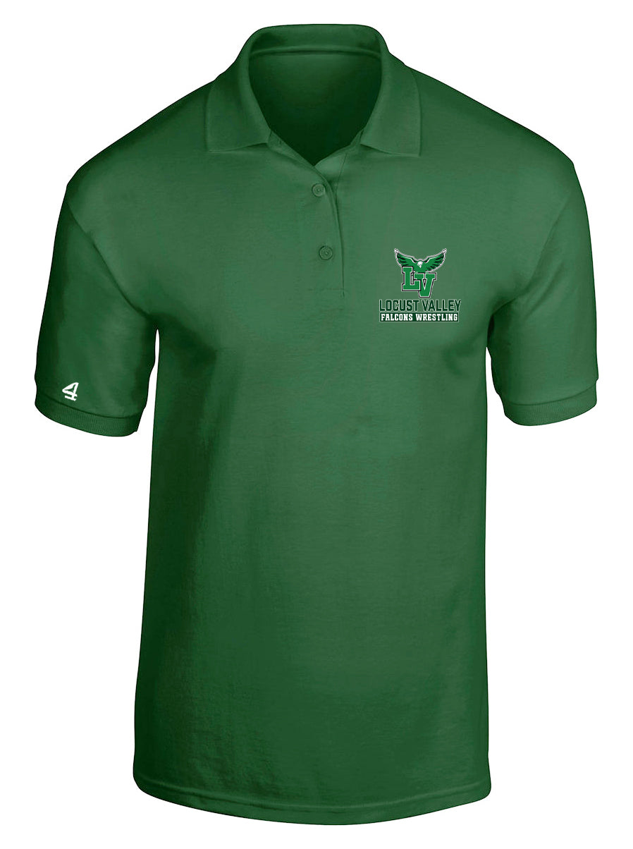 Locust Valley Falcons Wrestling Embroidered Polo