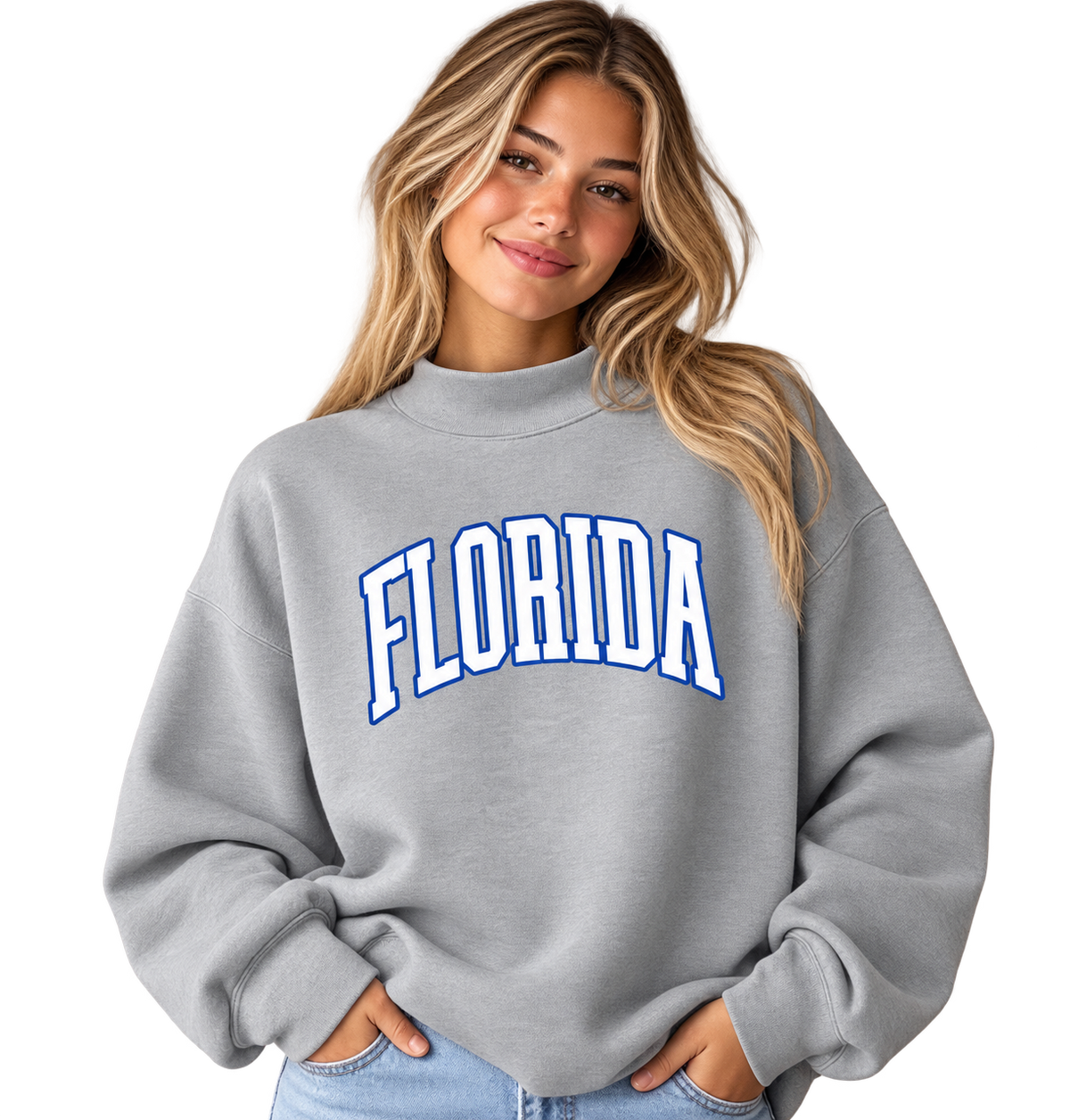 The Buoy4 College Collection Navy and Grey Mockneck