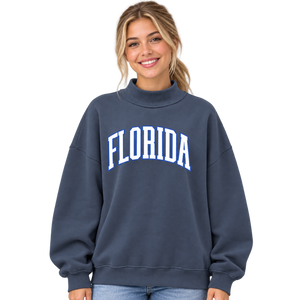 The Buoy4 College Collection Navy and Grey Mockneck