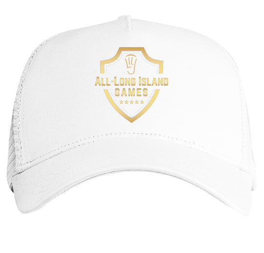 All Long Island Games Embroidered Trucker Hat with Rope