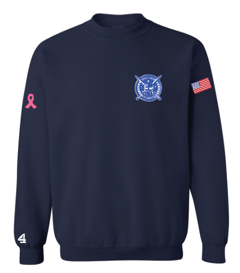 LB Gladiators Wrestling Breast Cancer Awareness Youth and Adult Crewneck