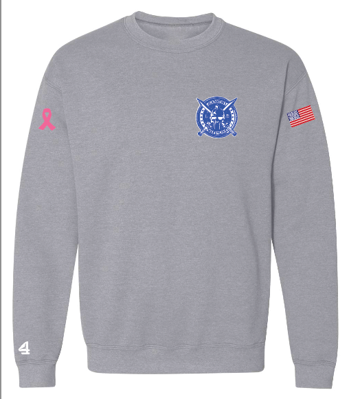 LB Gladiators Wrestling Breast Cancer Awareness Youth and Adult Crewneck