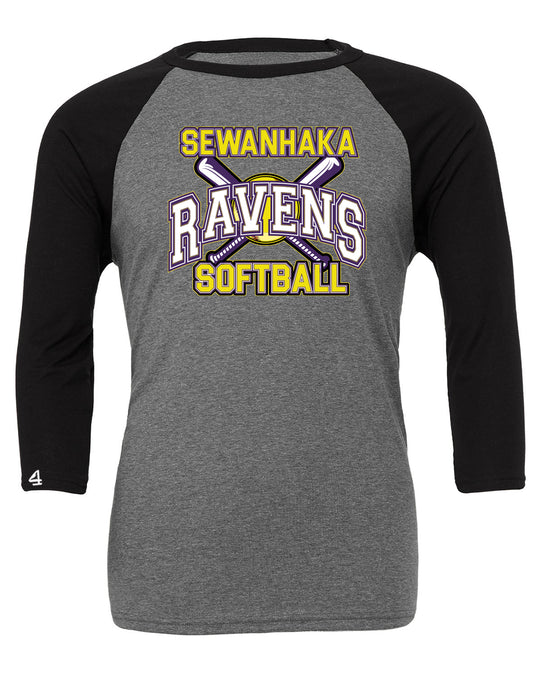 Sewanhaka Softball 3/4-Sleeve Baseball Jersey