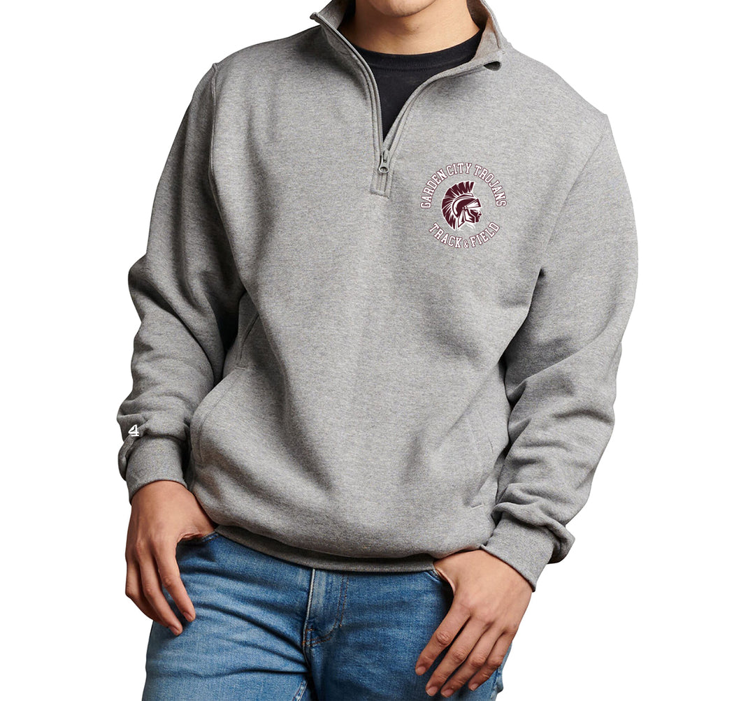 Garden City Track and Field Embroidered Dri-Power 1/4 Zip