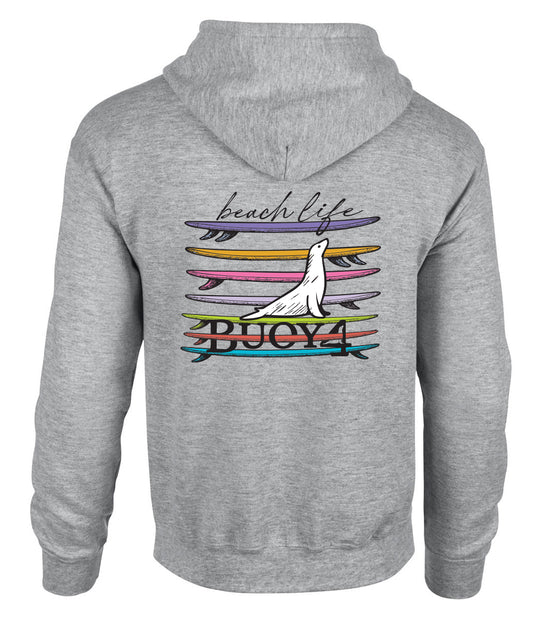 Buoy 4 Beach Life Full Zip Hoodie