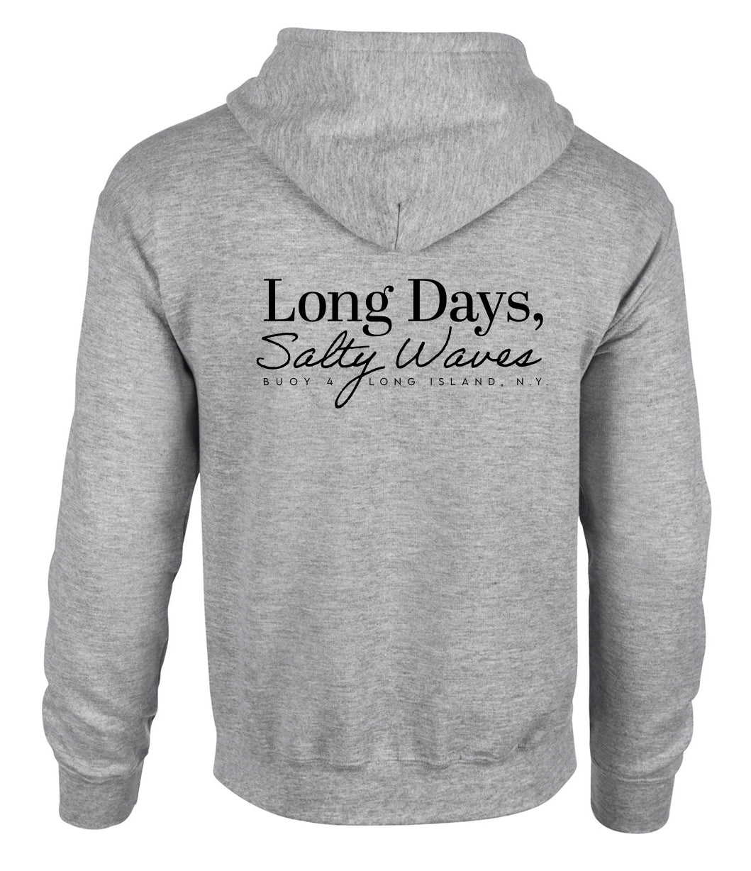 Buoy 4 Long days Salty Waves Full Zip Hoodie