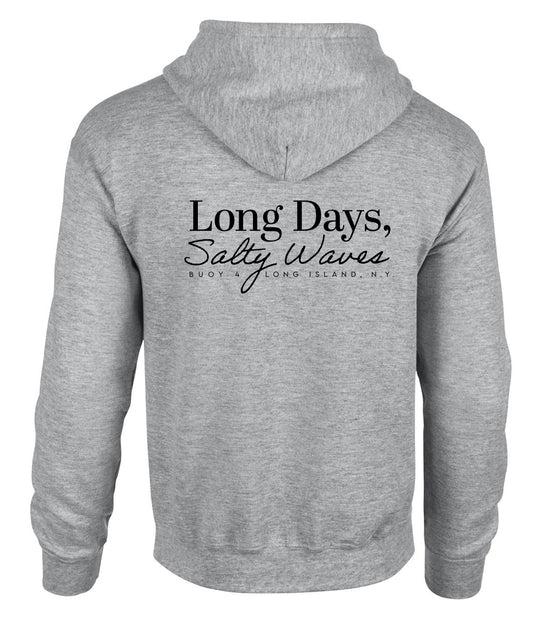 Buoy 4 Long days Salty Waves Full Zip Hoodie