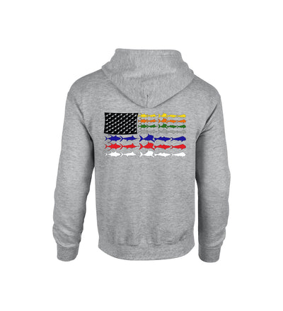 First Responders Line Flag Youth Full-Zip Hoodie