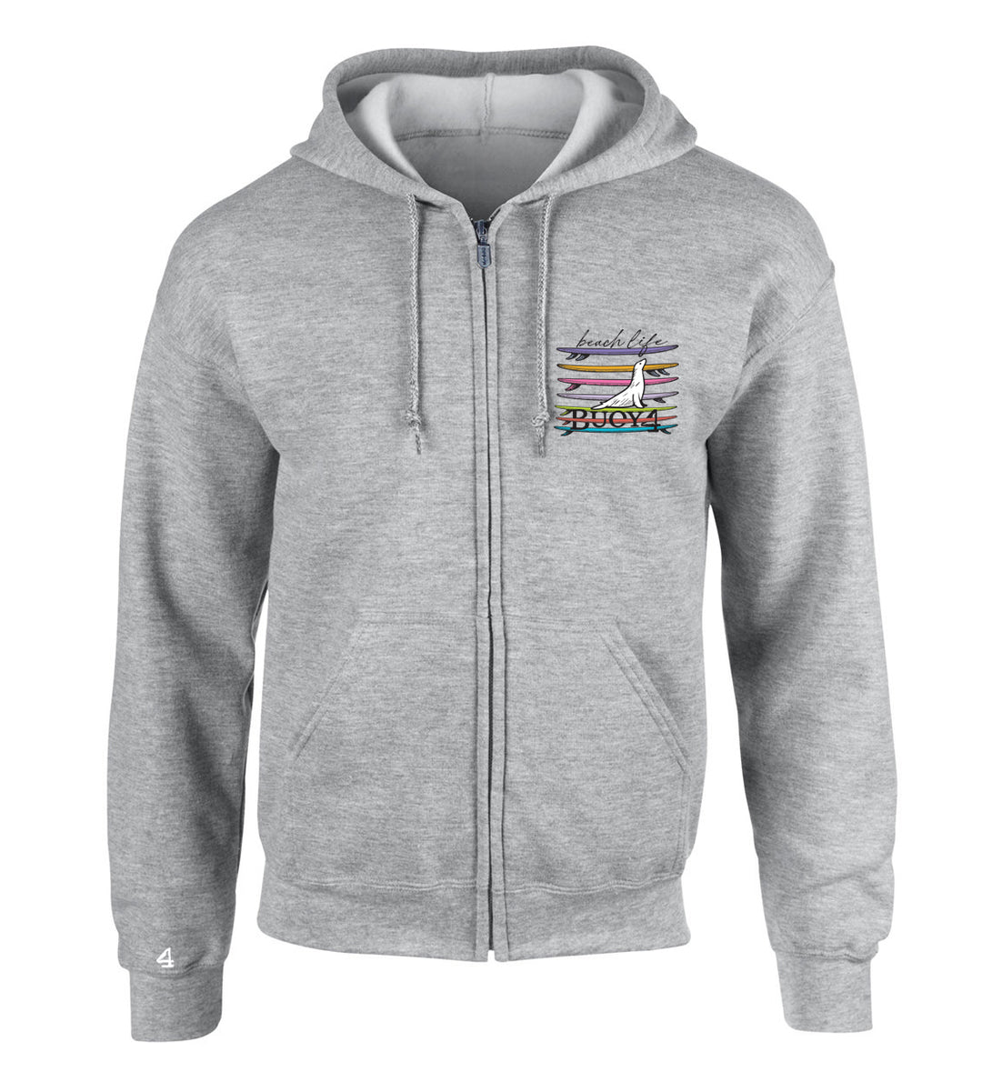 Buoy 4 Beach Life Full Zip Hoodie