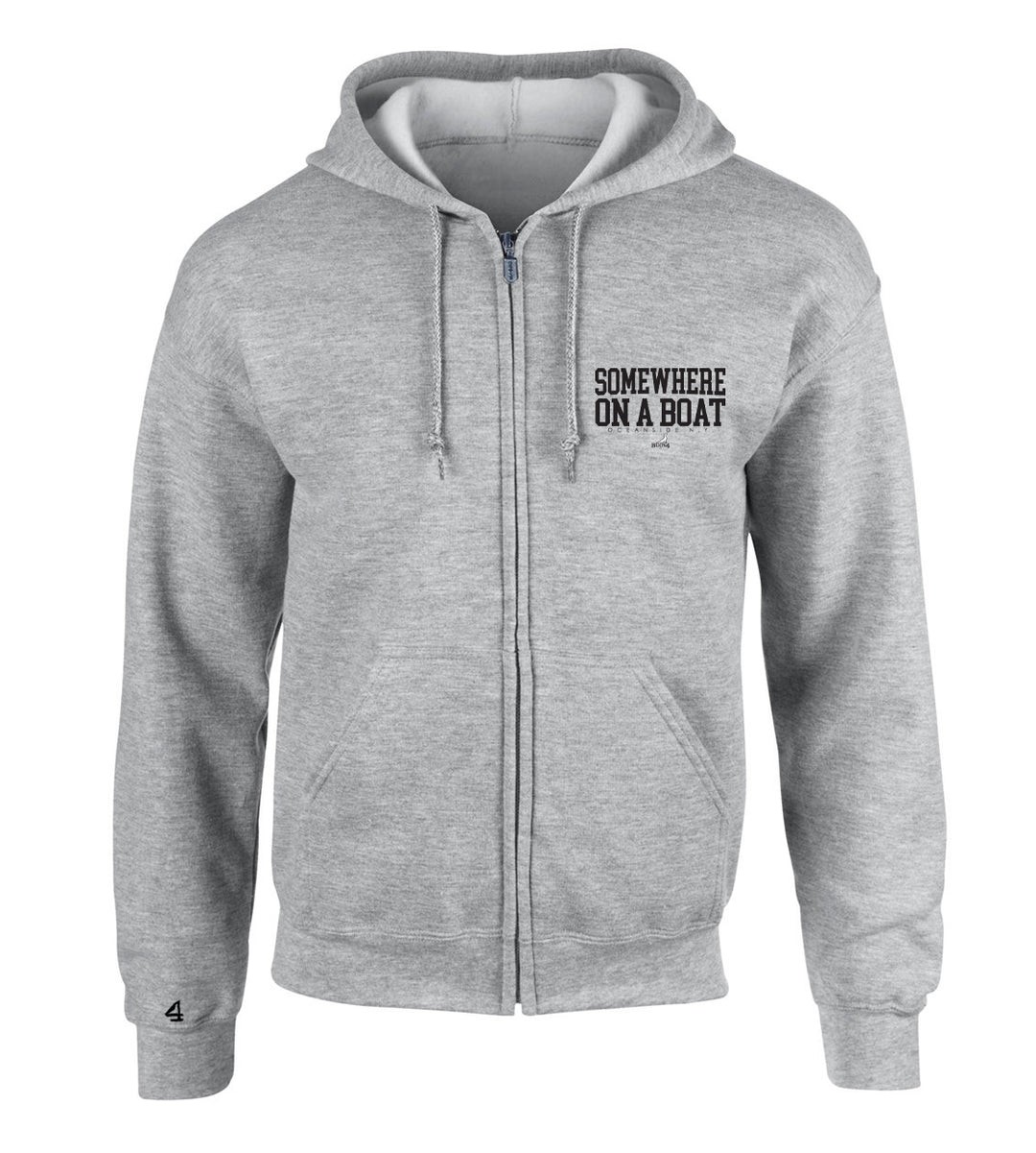Buoy 4 Somewhere on a Boat Full Zip Hoodie