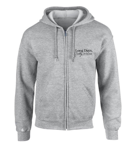 Buoy 4 Long days Salty Waves Full Zip Hoodie