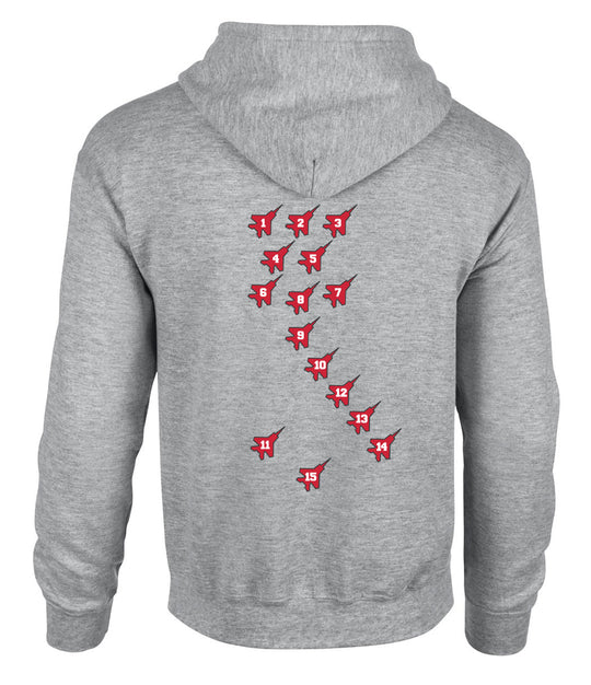 Back Heather Grey / Red print