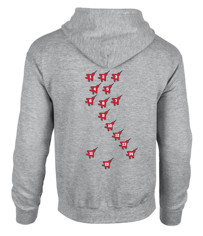 Back Heather Grey / Red print