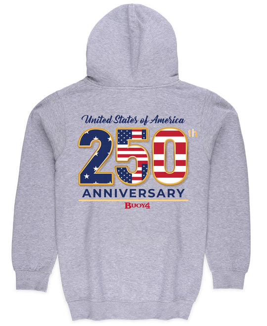 BUOY 4 250 YEARS USA FULL ZIP HOODIE
