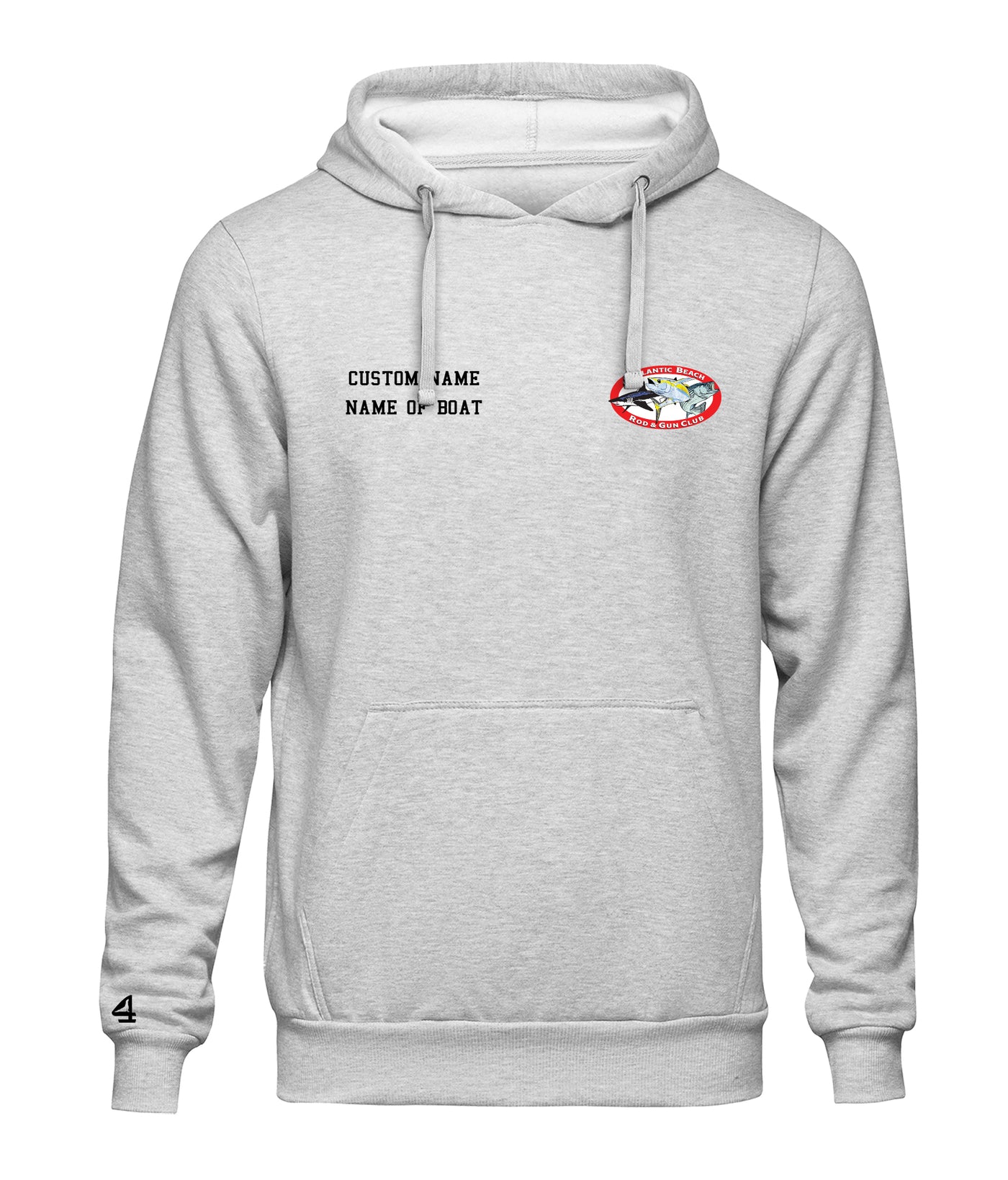 Atlantic Beach Rod & Gun Club Embroidered Front Custom Hoodie Printed Back