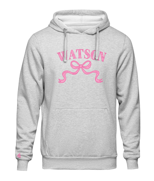 WATSON ELEMENTARY WILDCATS pink Bow Hoodie