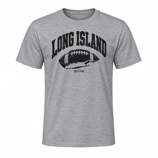 LONG ISLAND NY MAP FOOTBALL GRAPHIC TEE