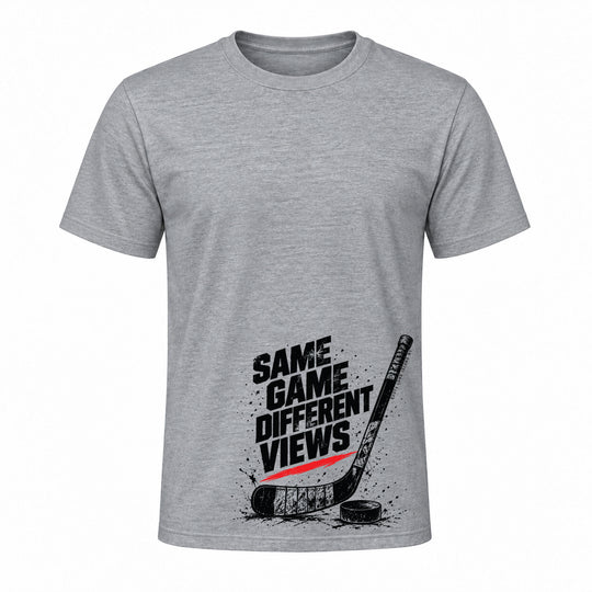 SAME GAME DIFFERENT VIEW HOCKEY GRAPHIC TEE