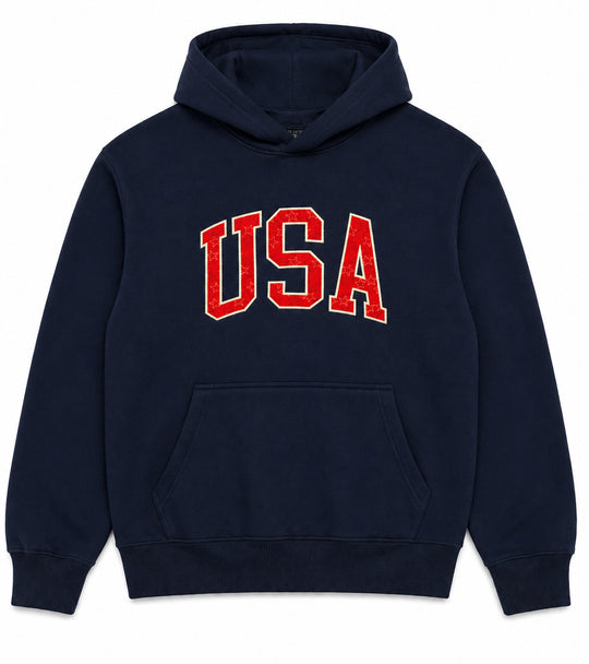 Buoy 4 USA Embroidered applique Navy Hoodie