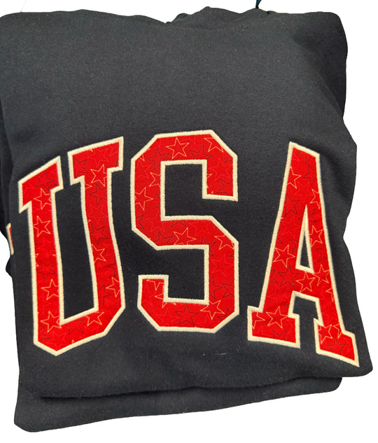 Buoy 4 USA Embroidered applique Navy Hoodie