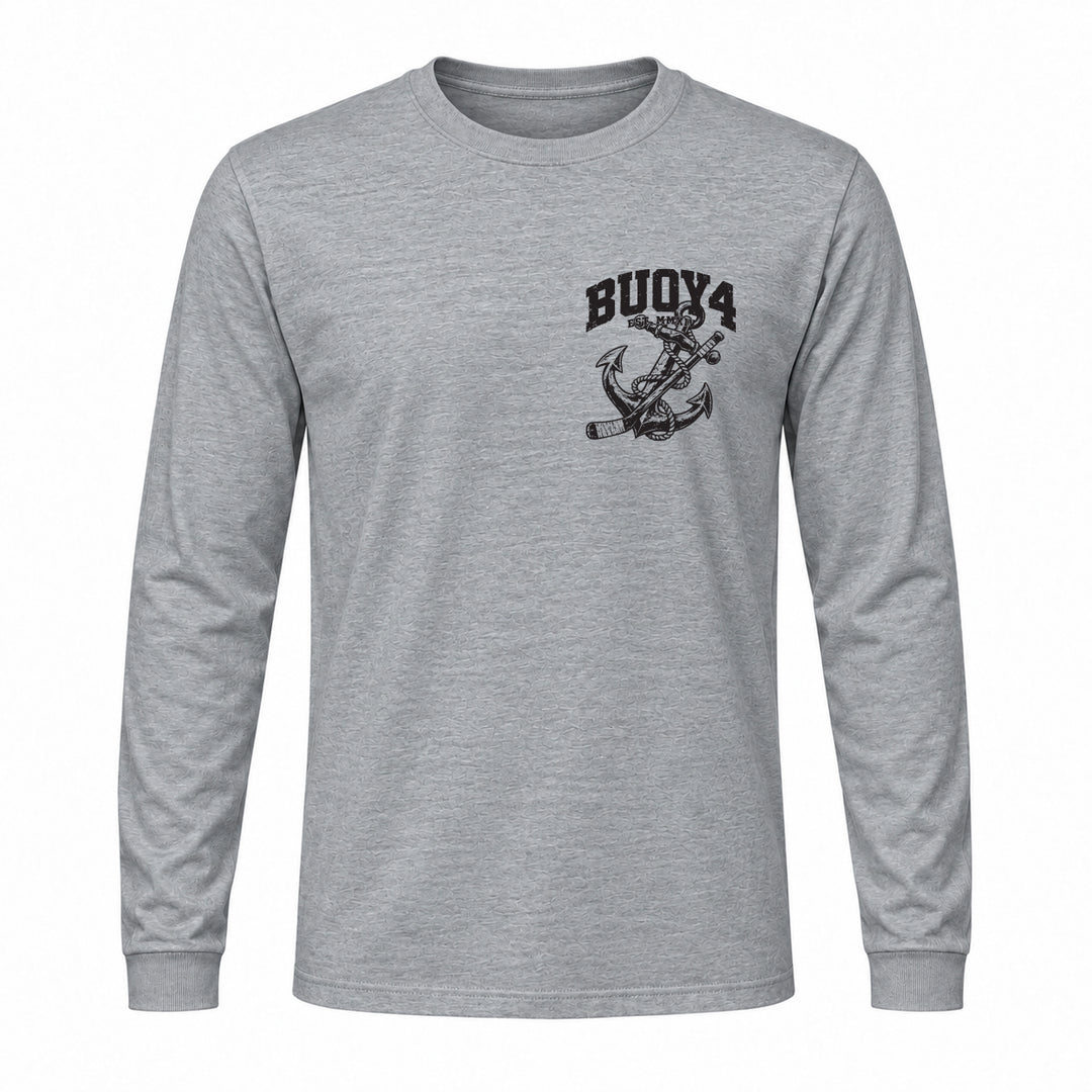BUOY4 ANCHOR AND HOCKEY LONG SLEEVE GRAPHIC TEE