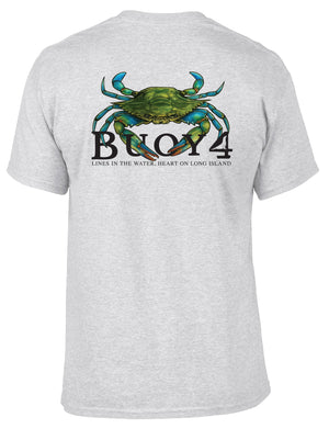 Buoy4 Blue Claw Crab Short Sleeve Graphic Tee