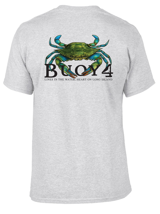 Buoy 4 Blue Claw Crab Short Sleeve Graphic Tee