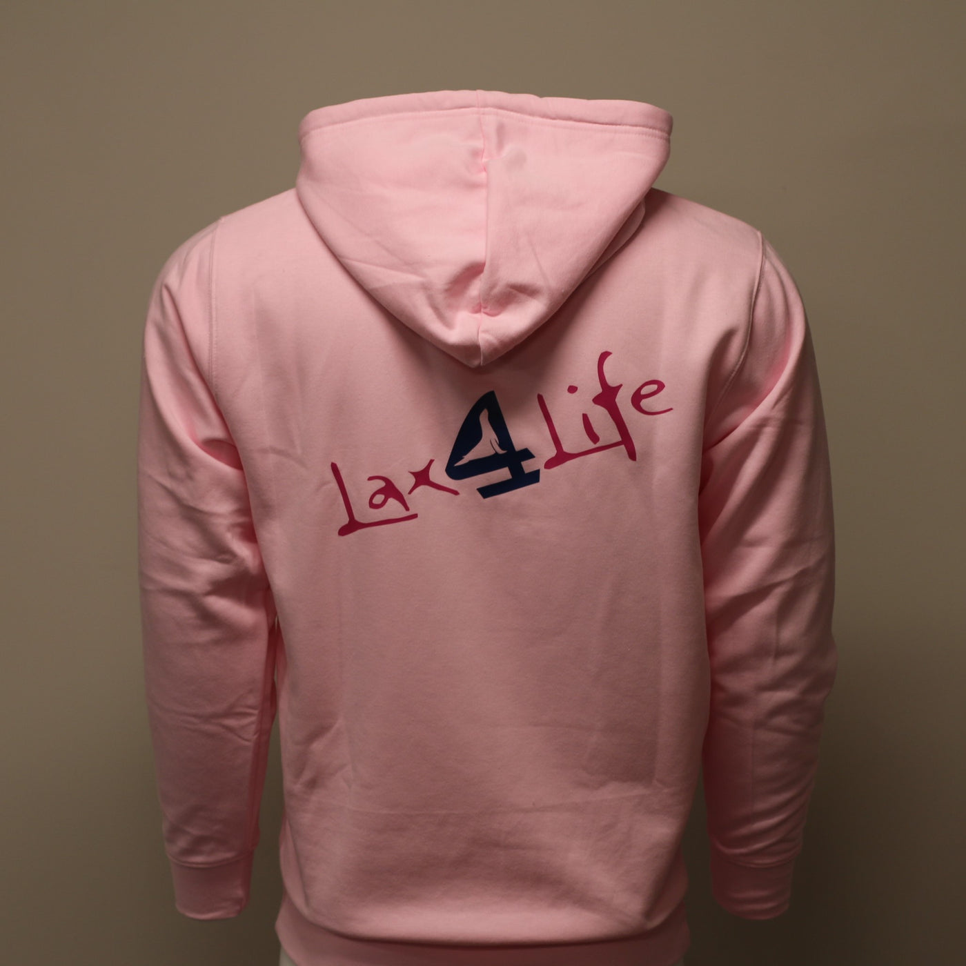 4 Lacrosse - Lax 4 Life - Adult Pink Hoodie