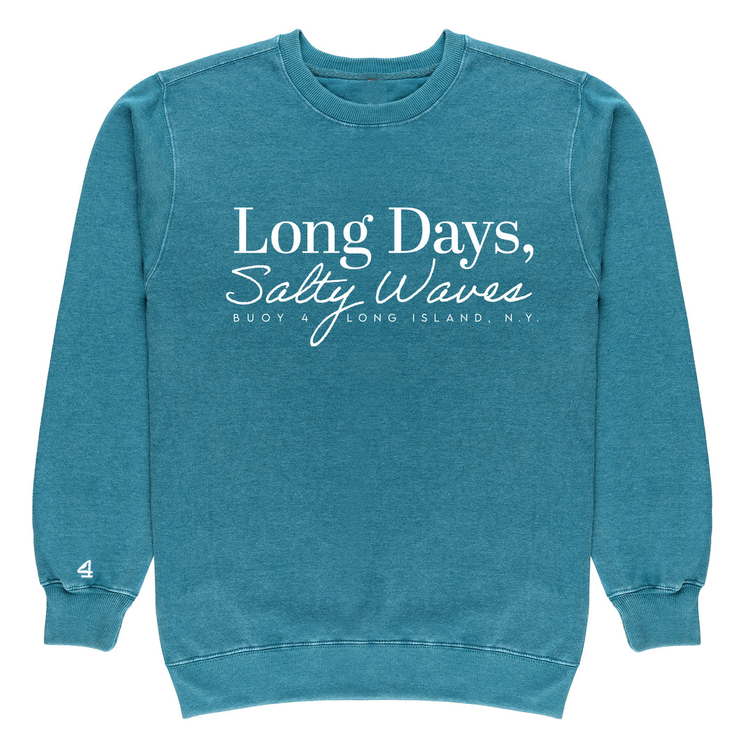 Buoy4 Long days Salty Waves Vintage Crewneck