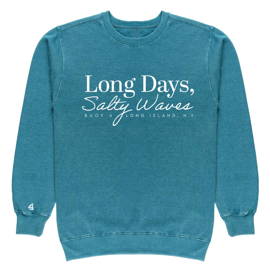 Buoy 4 Long days Salty Waves Vintage Crewneck