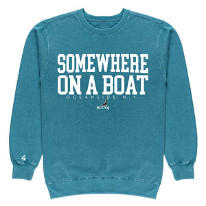 Buoy4 somewhere on a boat Vintage Crewneck