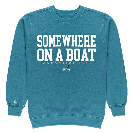 Buoy 4 somewhere on a boat Vintage Crewneck