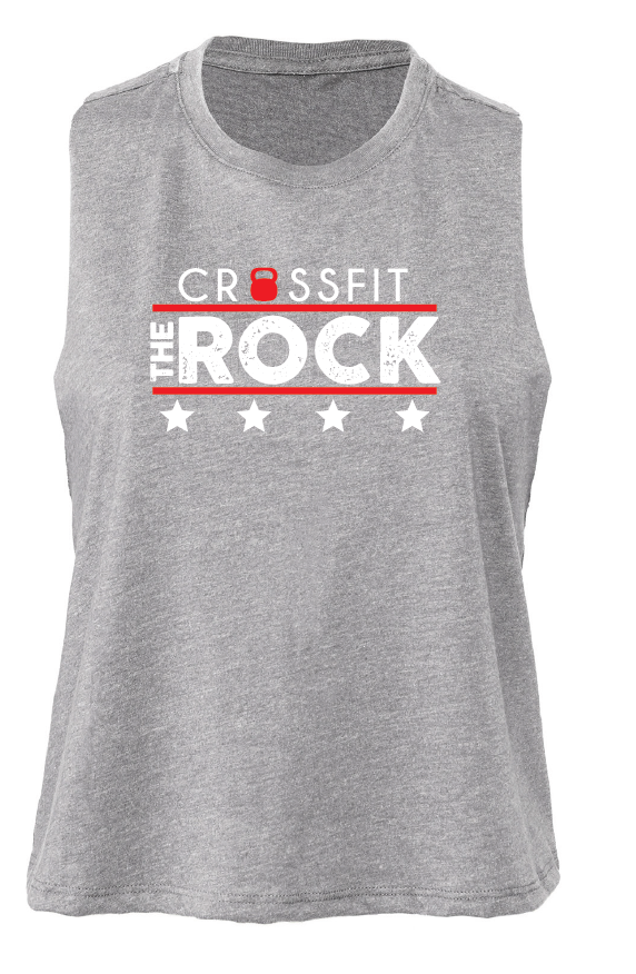 Crossfit the Rock Ladies Cropped Muscle Tank Top