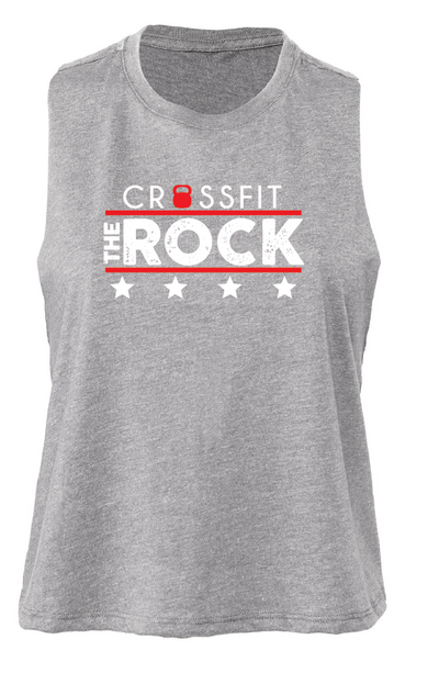 Crossfit the Rock Ladies Cropped Muscle Tank Top