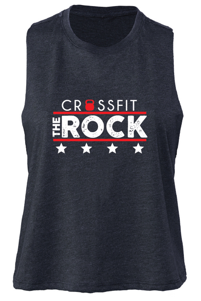 Crossfit the Rock Ladies Cropped Muscle Tank Top