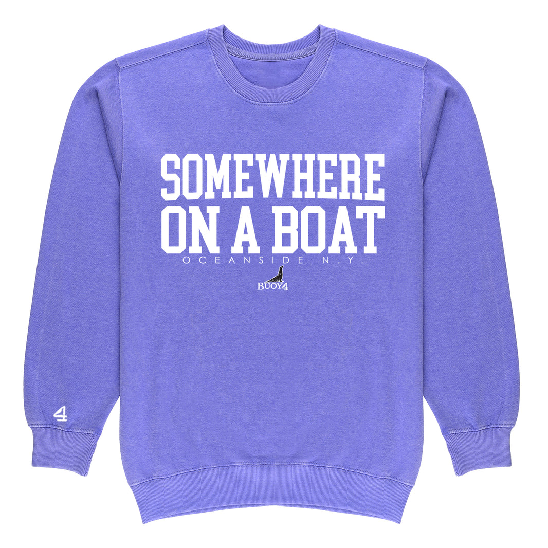Buoy4 somewhere on a boat Vintage Crewneck