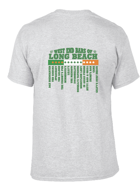 LONG BEACH IRISH DAY West End Bars of Long Beach Graphic t-shirt